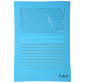 Paquet 25 chemises à fenêtre FOREVER Bleu Cl EXACOMPTA