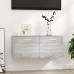 vidaXL Armoire murale Sonoma gris 80x35x36 5 cm Bois d'ingénierie