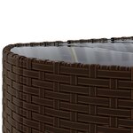 vidaXL Salon de jardin avec coussins 7 Pièces marron résine tressée