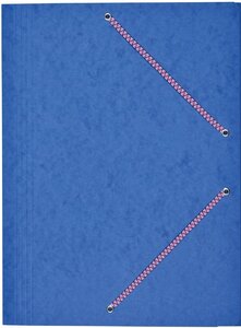 Chemise Carte Lustée 24 x 32 cm à rabats avec élastique Bleu COUTAL