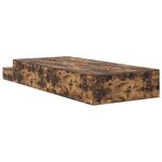 vidaXL Cadre de lit avec rangement Chêne fumé 90x190 cm