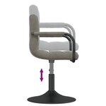 vidaXL Chaise de salle à manger Gris clair Velours