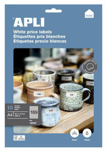 P10 Feuilles 1890 Étiquettes Multi-Usage Blc Enl 25 4X10