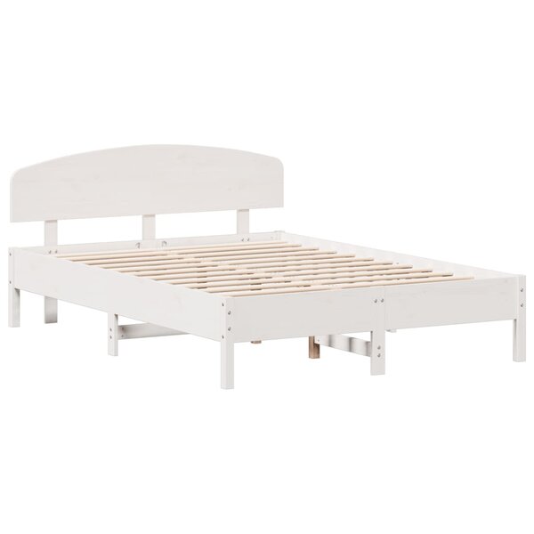 vidaXL Cadre de lit sans matelas blanc 120x200 cm bois de pin massif