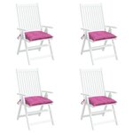 vidaXL Coussins de chaise lot de 4 rose 50x50x7 cm tissu oxford
