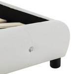 vidaXL Cadre de lit Blanc Similicuir 90x200 cm