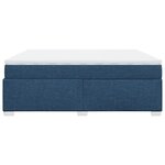 vidaXL Sommier à lattes de lit avec matelas Bleu 200x200 cm Tissu