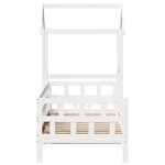 vidaXL Lit de jour avec toit blanc 90x190 cm bois de pin massif