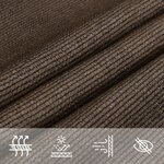 vidaXL Voile d'ombrage 160 g/m² Marron 2 5x4 m PEHD