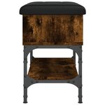 vidaXL Banc à chaussures chêne fumé 62x32x45 cm bois d'ingénierie