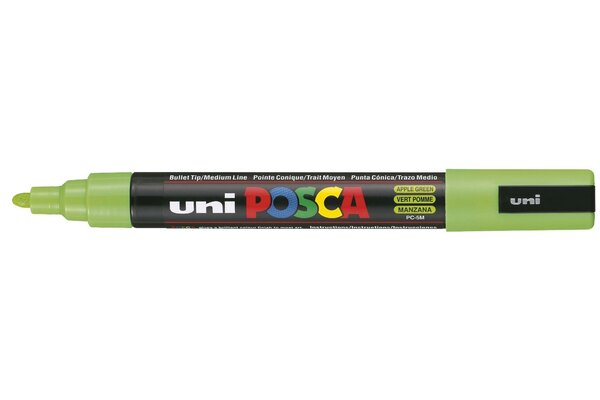 Marqueur pointe conique moyenne POSCA PC5M 1 8 - 2 5mm Vert Pomme x 6 POSCA