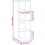 vidaXL Buffet chêne sonoma 40x41x124 cm bois d'ingénierie
