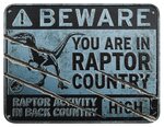 RAPTOR COUNTRY SIGN Jurassic World Dominion 2 Once Argent Monnaie 5 Dollars Niue 2022