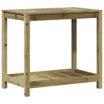 vidaXL Table de rempotage avec étagère 82 5x50x75 cm bois pin imprégné