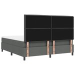 vidaXL Lit à sommier avec matelas gris foncé super king en tissu