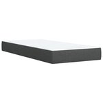vidaXL Sommier à lattes de lit et matelas Gris foncé 90x190 cm Tissu