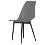 vidaXL Chaises à manger lot de 2 gris PP