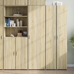 vidaXL Buffet haut chêne sonoma 50x42 5x185 cm bois d'ingénierie