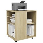 vidaXL Armoire à roulettes Chêne Sonoma 60x53x72 cm Bois d'ingénierie
