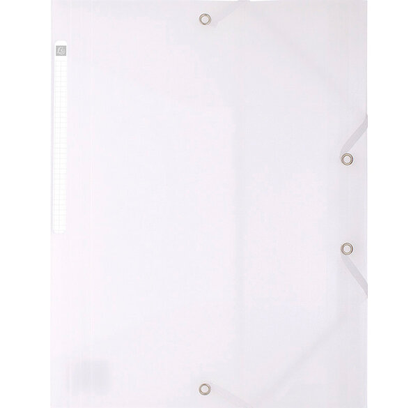 Chemise Chromaline 3 rabats et élastiques Polypro 5/10e 24 x32 cm Translucide EXACOMPTA