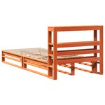 vidaXL Cadre de lit sans matelas cire marron 90x190 cm bois pin massif
