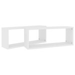 vidaXL Étagères murales cube 2 Pièces Blanc 60x15x23 cm Bois d’ingénierie
