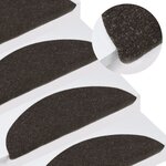 vidaXL Tapis d'escalier auto-adhésifs 10 Pièces noir 65x22 5x3 5 cm