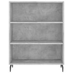 vidaXL Armoire à étagères gris béton 69 5x32 5x90 cm bois d'ingénierie
