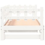 vidaXL Lit coulissant Blanc 2x(90x200) cm Bois de pin massif