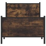 vidaXL Cadre de lit en métal sans matelas chêne fumé 80x200 cm