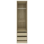 vidaXL Garde-robe avec tiroirs Chêne sonoma Bois d'ingénierie