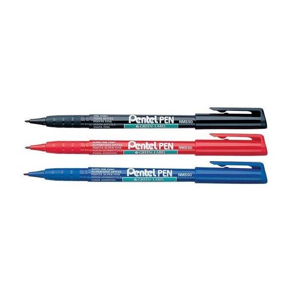 marqueur permanent GREEN-LABEL NMS50  rouge PENTEL