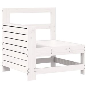 vidaXL Canapé de jardin accoudoir blanc 69x62x70 5 cm bois pin massif