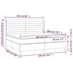 vidaXL Sommier à lattes de lit et matelas Gris clair 200x200cm Velours