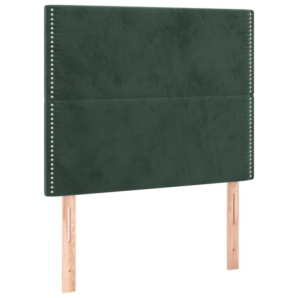 vidaXL Têtes de lit 2 Pièces Vert foncé 80x5x78/88 cm Velours