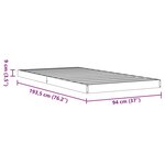 vidaXL Cadre de lit cire marron 90x190 cm bois de pin massif