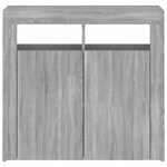 vidaXL Buffet avec lumières LED sonoma gris 80x35x75 cm
