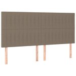 vidaXL Sommier à lattes de lit avec matelas Taupe 180x200 cm Tissu