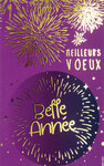 LOT 5 Cartes Meilleurs Vœux + 5 Enveloppes 4x9cm
