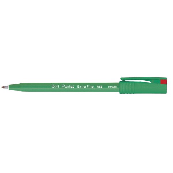 Stylo roller encre ball r56 pointe fine rouge x 12 pentel