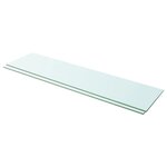 vidaXL Panneaux d'étagère 2 Pièces Verre Transparent 100 x 25 cm