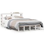 vidaXL Cadre de lit sans matelas blanc 150x200 cm bois de pin massif
