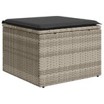 vidaXL Salon de jardin 6 Pièces avec coussins gris clair résine tressée