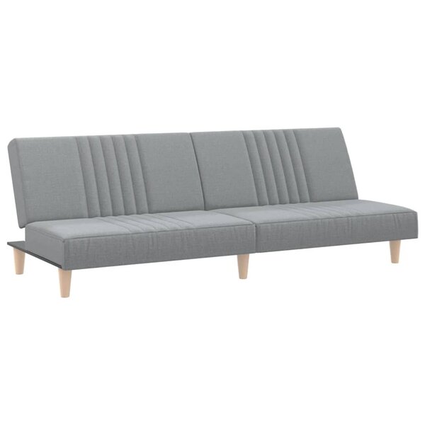 vidaXL Canapé-lit à gris clair tissu