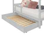 Tiroir de lit 90 x 200 avec sommier BUDDY - gris clair