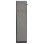 vidaXL Armoire avec compartiments et barres Gris 150x45x175 cm Tissu