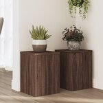 vidaXL Supports pour plantes 2 Pièces chêne marron bois d'ingénierie