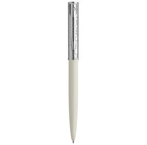 Stylo bille waterman allure deluxe blanc recharge bleue pointe moyenne coffret cadeau
