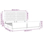 vidaXL Cadre de lit avec tête de lit Rose 200x200 cm Velours