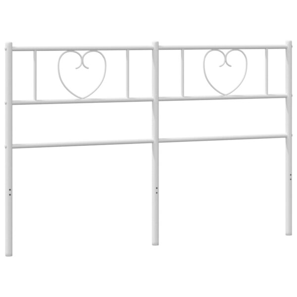vidaXL Tête de lit métal blanc 160 cm